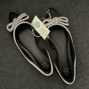 NWT Women's Juliette Bow Ballet Flats - A New Day - 8.5
